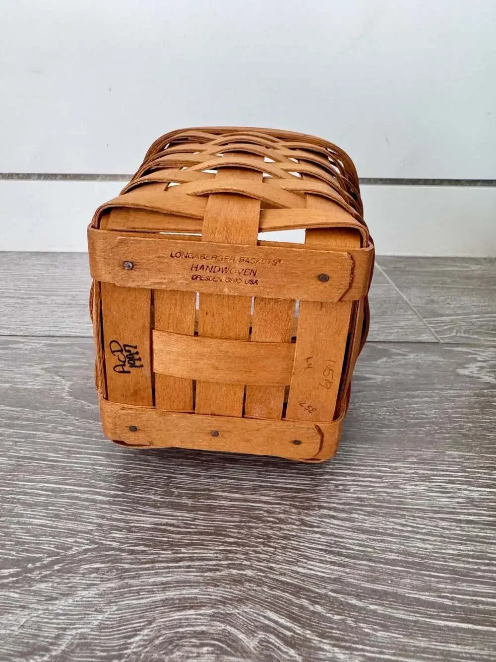 Longaberger Vintage 1987 Handwoven Tall Basket